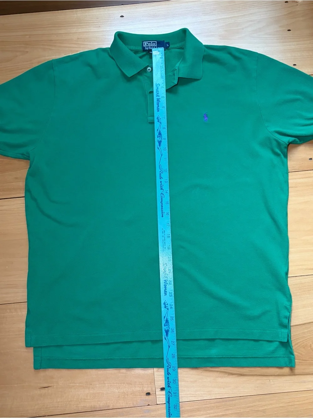 Vintage Polo Ralph Lauren Mens LARGE Green SS Pique Polo USA